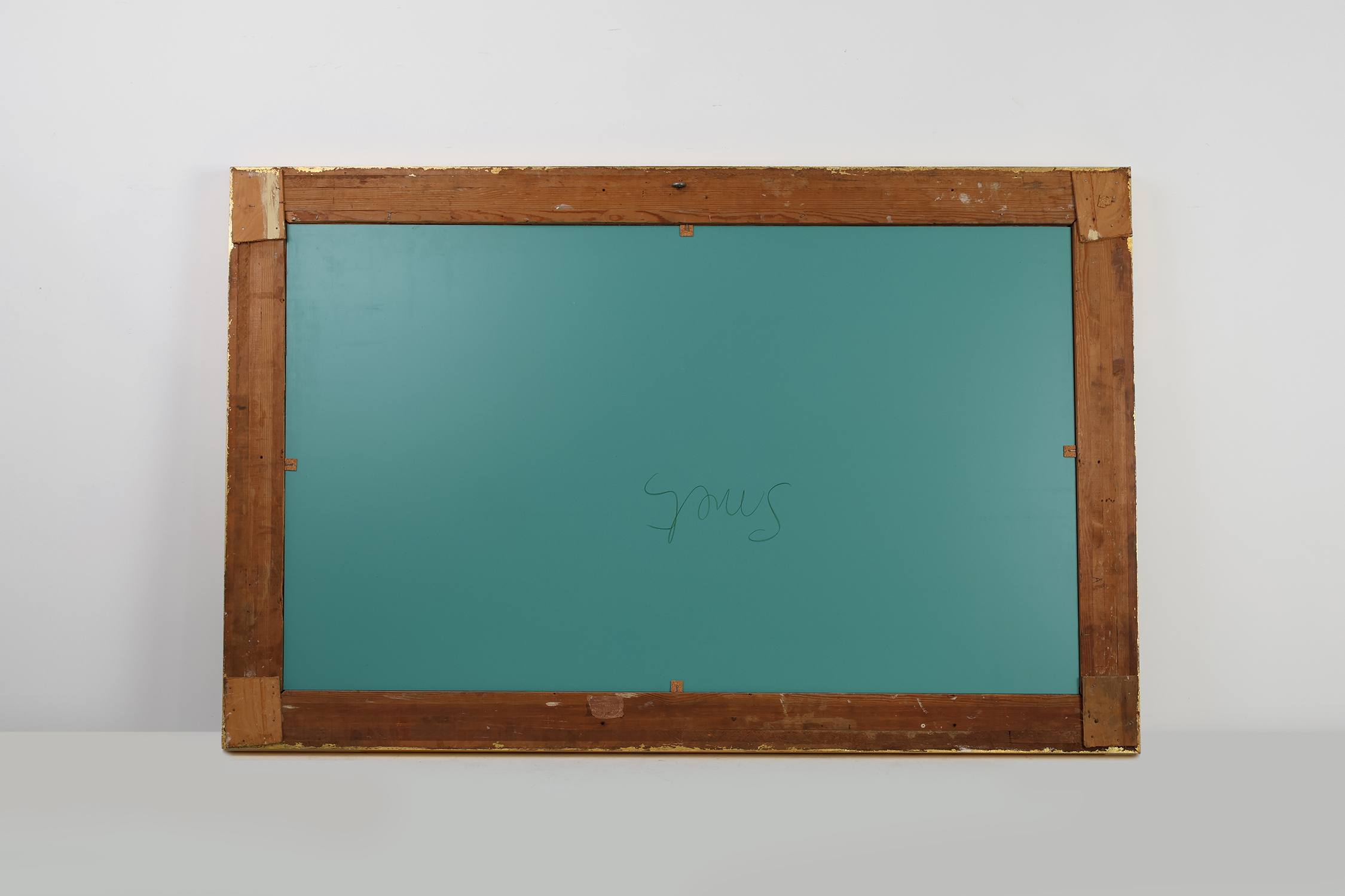 Large French Rustic Baroque Oak Wall Mirror, circa 1850thumbnail